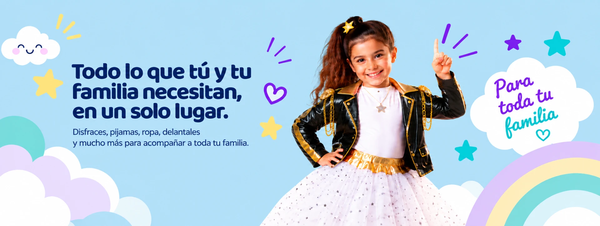 Banner Brike Kids con niña usando disfraz K-Pop